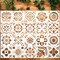 20PCS Talavera Tile Stencils Set – 8 Inch Reusable Floral Mexican Folk Pattern Templates for Painting on Wall, Floor, Wood Furniture, Fabric & DIY Home Decor